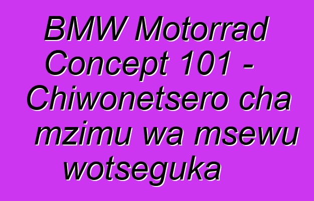 BMW Motorrad Concept 101 - Chiwonetsero cha mzimu wa msewu wotseguka