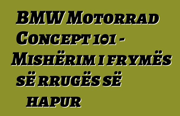 BMW Motorrad Concept 101 – Mishërim i frymës së rrugës së hapur