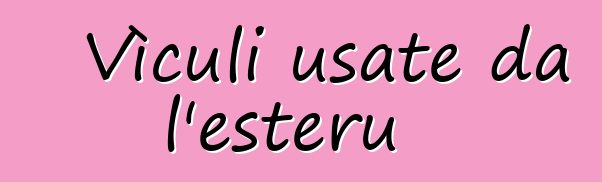 Vìculi usate da l'esteru