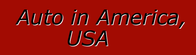 Auto in America, USA