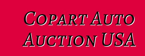 Copart Auto Auction USA