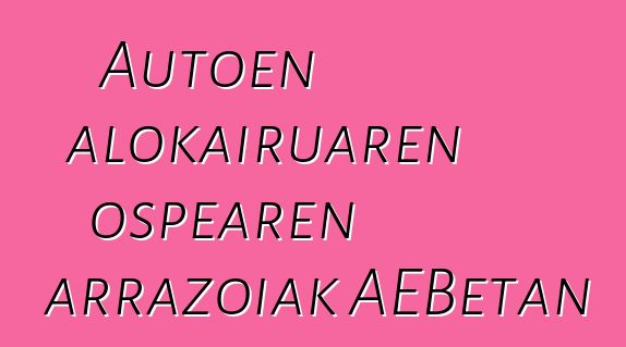 Autoen alokairuaren ospearen arrazoiak AEBetan