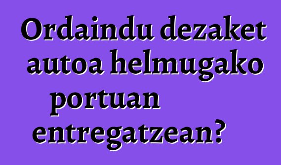 Ordaindu dezaket autoa helmugako portuan entregatzean?