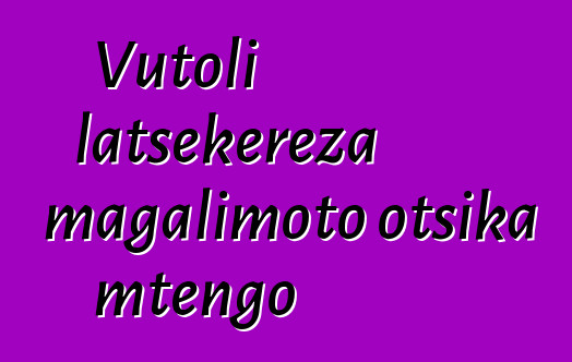 Vutoli latsekereza magalimoto otsika mtengo