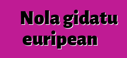 Nola gidatu euripean