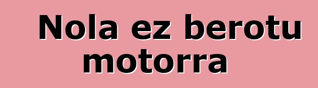 Nola ez berotu motorra
