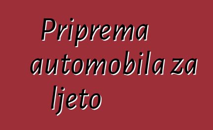 Priprema automobila za ljeto