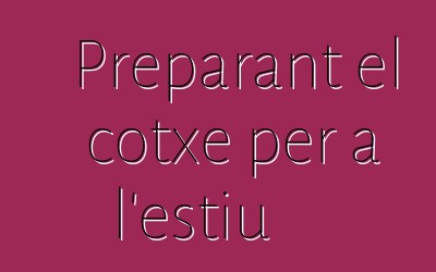 Preparant el cotxe per a l'estiu