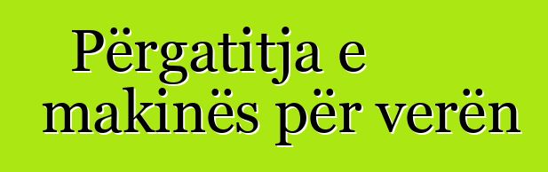 Përgatitja e makinës për verën