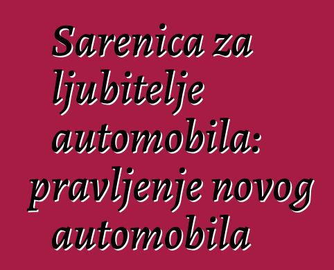 Šarenica za ljubitelje automobila: pravljenje novog automobila