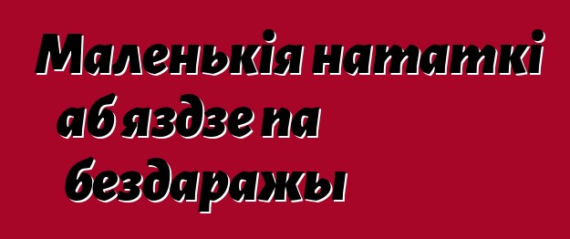 Маленькія нататкі аб яздзе па бездаражы