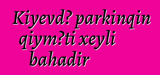 Kiyevdə parkinqin qiyməti xeyli bahadır