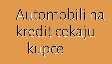 Automobili na kredit čekaju kupce
