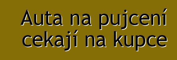 Auta na půjčení čekají na kupce