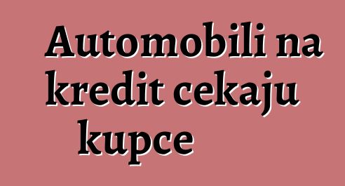 Automobili na kredit čekaju kupce