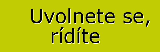 Uvolněte se, řídíte