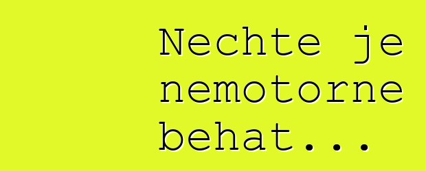 Nechte je nemotorně běhat...