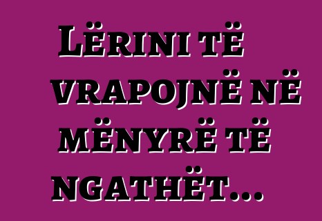 Lërini të vrapojnë në mënyrë të ngathët...