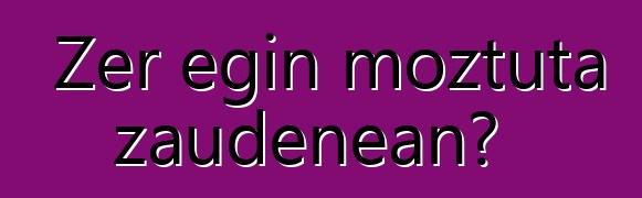 Zer egin moztuta zaudenean?