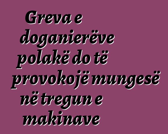 Greva e doganierëve polakë do të provokojë mungesë në tregun e makinave