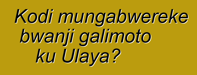 Kodi mungabwereke bwanji galimoto ku Ulaya?