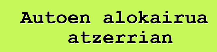 Autoen alokairua atzerrian