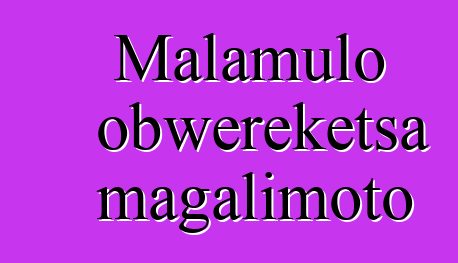 Malamulo obwereketsa magalimoto