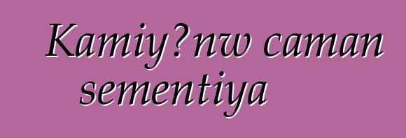 Kamiyɔnw caman sɛmɛntiya