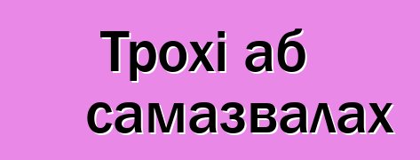 Трохі аб самазвалах