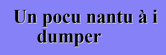 Un pocu nantu à i dumper