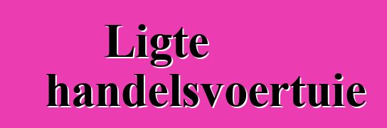 Ligte handelsvoertuie