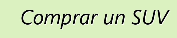 Comprar un SUV