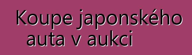 Koupě japonského auta v aukci