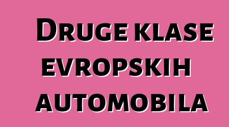 Druge klase evropskih automobila