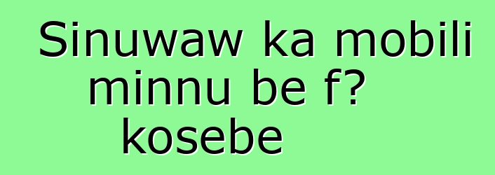 Sinuwaw ka mobili minnu bɛ fɔ kosɛbɛ