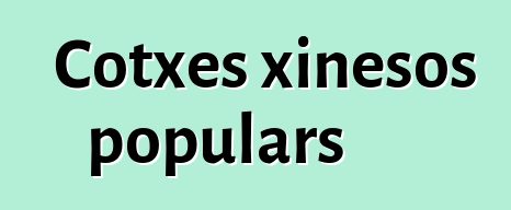 Cotxes xinesos populars