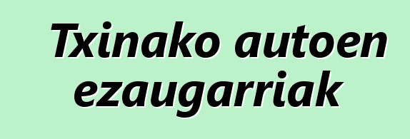 Txinako autoen ezaugarriak