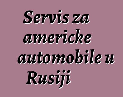 Servis za američke automobile u Rusiji