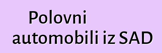 Polovni automobili iz SAD