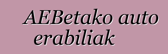 AEBetako auto erabiliak