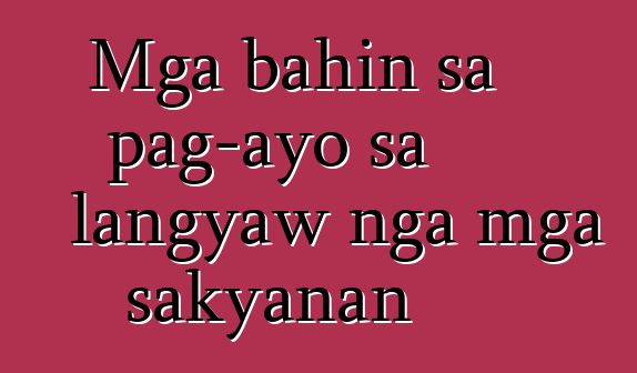 Mga bahin sa pag-ayo sa langyaw nga mga sakyanan