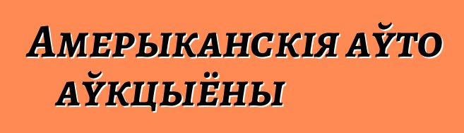 Амерыканскія аўто аўкцыёны