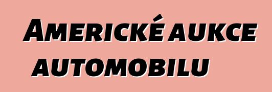 Americké aukce automobilů