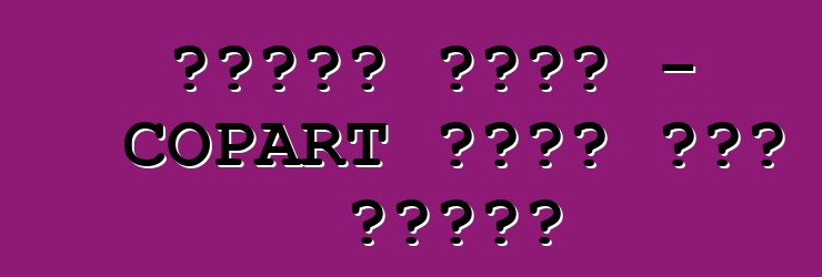 የተበላሹ መኪኖች - COPART የመኪና ጨረታ በአሜሪካ