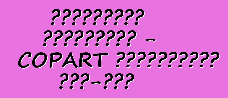 Խորտակված մեքենաներ - COPART ավտոաճուրդ ԱՄՆ-ում