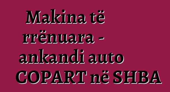 Makina të rrënuara - ankandi auto COPART në SHBA