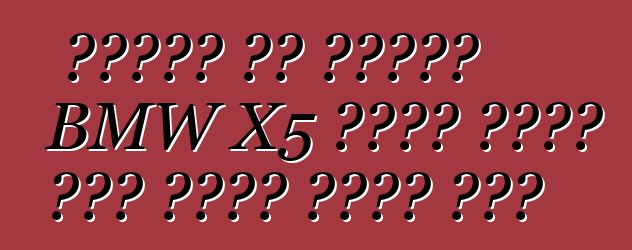 በአውሮፓ እና በአሜሪካ BMW X5 መኪኖች መካከል ያለው ልዩነት ምንድን ነው?