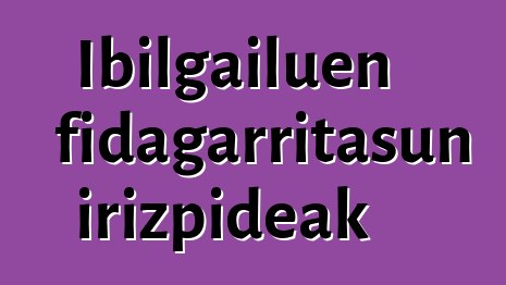 Ibilgailuen fidagarritasun irizpideak