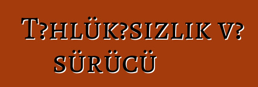 Təhlükəsizlik və sürücü