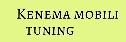 Kɛnɛma mobili tuning
